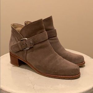 Stuart Weitzman Tan/ Brown Suede Ankle Booties
